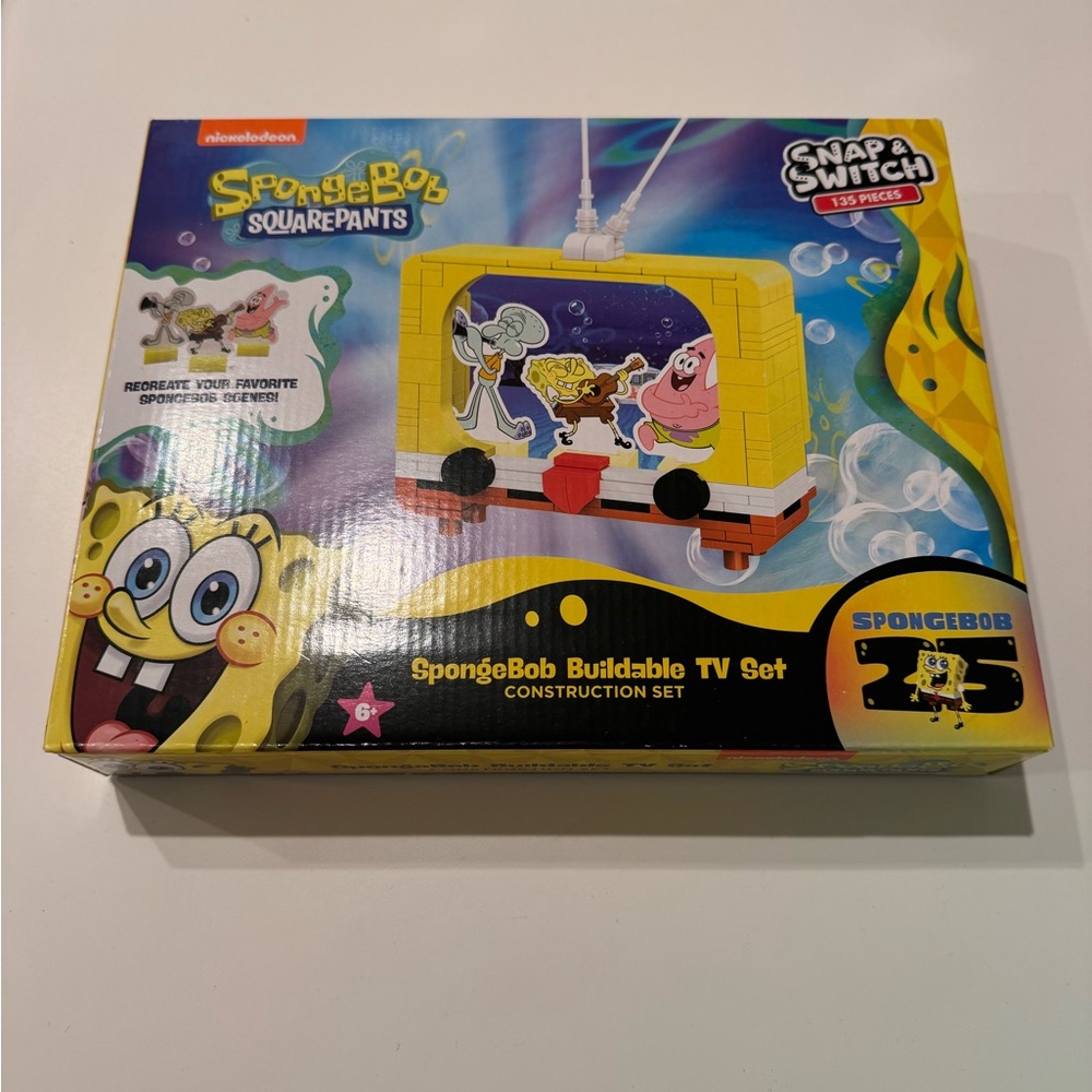 SPONGEBOB 25 Anniversary BUILDABLE TV SET Construction Set 135 Pieces